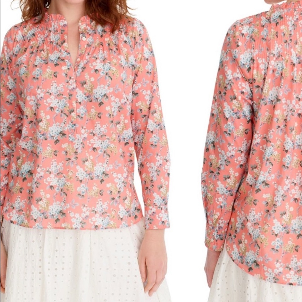 J Crew Liberty Fabrics Josephine Floral Popover Blouse - Size 6
100% Cotton